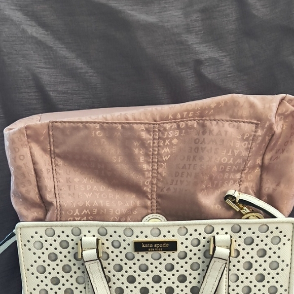 Kate Spade White Perforated Satchel/Crossbody - Picture 6 of 13